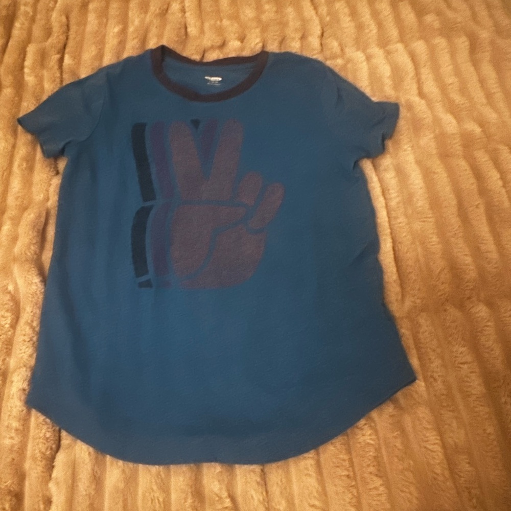 Old Navy Blue Tee with Peace Sign